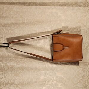 NWT Brown Faux Leather Shoulder Bag Satchel | Francesca's